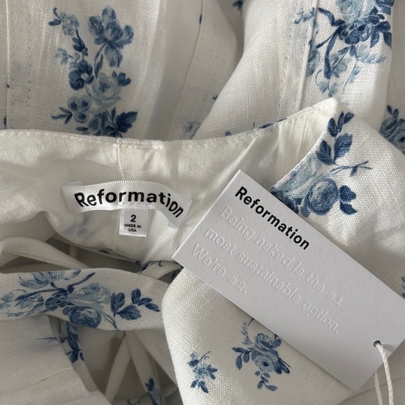 Reformation Amorette Linen Floral Dress - Picture 4 of 4